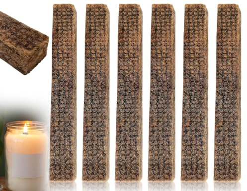 KAPSING Paquete de 6 mechas permanentes compatibles con devoradores de Cera, Mecha Permanente para residuos de Velas, mechas de Fuego de Mesa Hacer Usted Mismo(1cm)