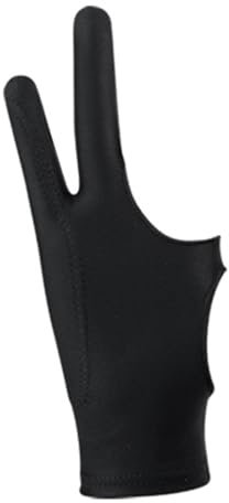 Guante De Artista para Tableta De Dibujo, Guante De Dibujo Digital Transpirable, Guante De Dibujo De 3 Capas Y 2 Dedos, Mano Izquierda Derecha para Tableta De Dibujo(M)