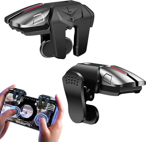 OusSee PUBG Mobile Controller, Mobile Game Trigger, 4 Triggers L1R1 L2R2 Handy Controller Joystick Kompatibel mit iPhone und Android Smartphones