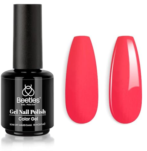 Beetles Gel Nail Polish,1 PCS 15ML Strawberry Smoothie Pink Colour Neon Soak Off Gel Polish Nail Art Manicure Salon DIY at Home-CL157