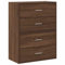 vidaXL Schränke mit 2 Schubladen 2 STK. Braun Eichen-Optik 60x31x40 cm, Aufbewahrungsschrank, Sideboard, Sideboard-Buffetschrank, Vitrine