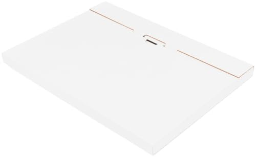 verpacking kalenderförpackning 350 x 250 x 20 mm vit [storlek och antal valbart] enkel vikning KV-2 vikbar låda storbrevskartonger 25 st