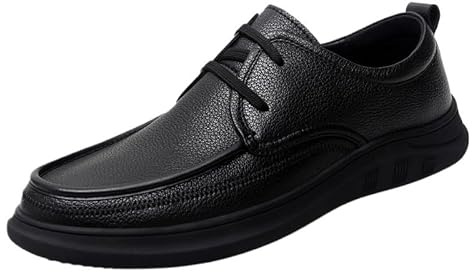 Men's Brogue Oxfords Shoes Classic Business Pointed Toe Oxford Orthopedic Dress Shoes Formal Business Full Leather Shoes for Men(8.5) Black