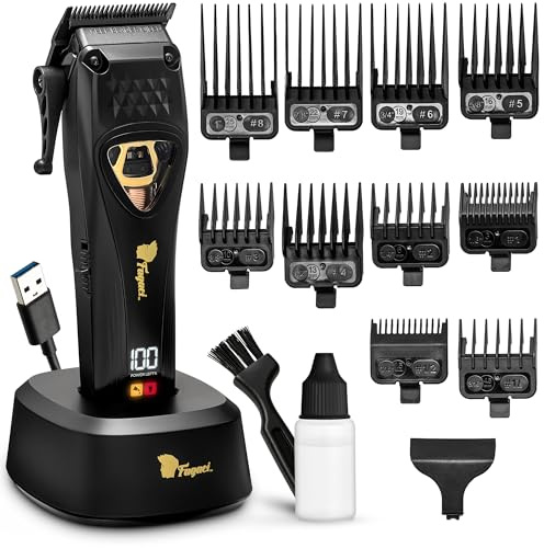 Fagaci Tagliacapelli Uomo Professionale Con Lame DLC & Motore High Torque, Potente Motore Vector Macchinetta Capelli, Taglia Capelli per Uomo Con Velocità 12.000 RPM, Tagliacapelli Professionale