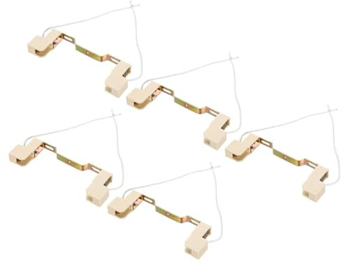 TA-VIGOR 118mm R7S Lamp Holder Socket with Wire, 5 Pack Ceramic Double Ended Light Bulb Connector Base for Halogen or LED Floodlight, Aquarium, Projector AC 110-250V