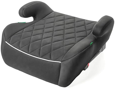 LST Kindersitzerhöhung ISOFIX i-Size ECE R129 geprüft Sitzschale Kindersitz 125-150cm 15-36kg – HDPE Kunststoff, ergonomische Armlehnen, Auto Sitzerhöhung Kinder, Gruppe 2&3 (Anthrazit, mit ISOFIX)