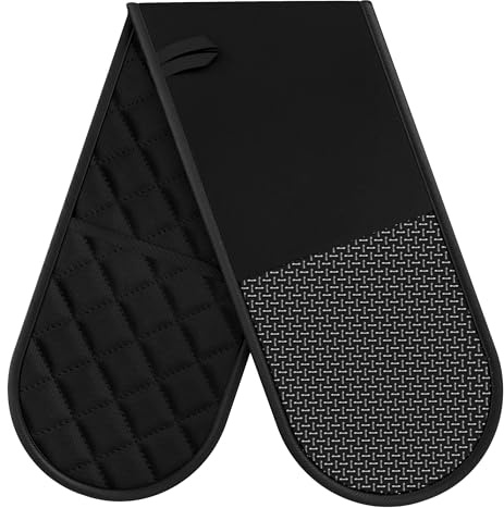 Oven Gloves Heat Resistant, Anti-Slip Silicone Oven Glove for Cooking