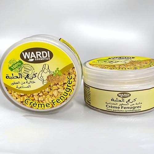 Lot de 2 crèmes au fenugrec (2x100 g) – Soin corporel pour poitrine, fesses, hanches ...