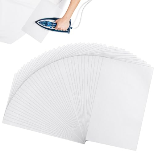30Pcs Friselina Adhesiva Doble Cara Costura,Fliselina Termoadhesiva Doble Cara,Entretela Termoadhesiva Gruesa,30x20 Cm, Se Utiliza Para Planchar Arrugas En La Ropa, Reforzarla Y Sujetarla Firmemente