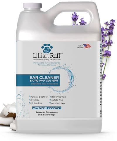 Lillian Ruff Ear Cleaner & Otic Rinse for Sensitive Ears: Alcohol Free Dog Ear Wash with Alo+H6+F6:K28F6:N29