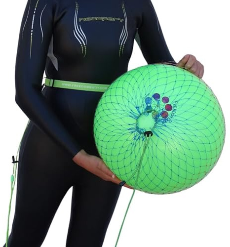 Open Water Swim Buoy | Highly Visible, Increases Safety | Great for Recreational Swimmers, Triathletes, Kayakers | Low Resistence (Green)