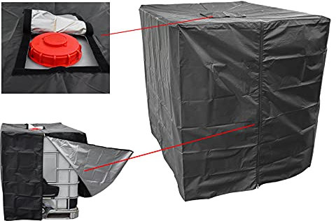 IBC Tank Abdeckung, Upgrade 420D Abdeckplane für Wassertank 1000L, IBC Container , Abdeckplane Schutzhülle Schutzhaube Schutzplane Geeignet für IBC-Tank Behälter Container Regenwassertank