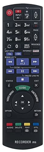 N2QAYB001077 Télécommande de Remplacement - VINABTY N2QAYB001077 Blu-Ray Télécommande pour Panasonic Blu-Ray Recorder N2QAYB001077 Remote Controller
