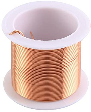 Kupferdraht, 0,8 mm x 10 m Kupferlackdraht, Magnetdraht Emaillierter Spulenwickeldraht mit Isolierschicht für DIY Motoren, Modell Motor Wicklungen
