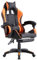WeHome - Sedia da Gaming Racing Ergonomica Reclinabile con Braccioli, Poltrona Ufficio Girevole con Rotelle, Poggiapiedi, Poggiatesta e Cuscino Lombare in Similpelle, Portata: 125kg (Arancione)