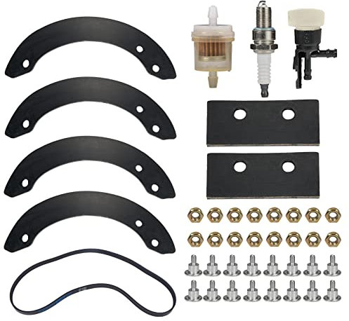 06720-V10-030 Schneefräsen-Gummi-Paddel-Schlangen-Set ersetzt 72427-V10-020 72443-V10-020 6813166 5536 73-048 mit 2 2431 V10-013 Riemen und Hardware-Kit für Honda HS520 HS720 Schneefräse