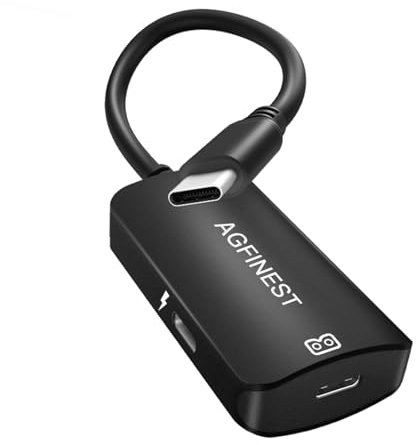 AGFINEST USB-C zu AR-Brille & Ladeadapter – 4K@60Hz, 100W PD-Passthrough, kompakt & reisetauglich, kompatibel mit XREAL, Viture, Rokid, Steam Deck, ROG Ally, iPhone 15/16 und Android