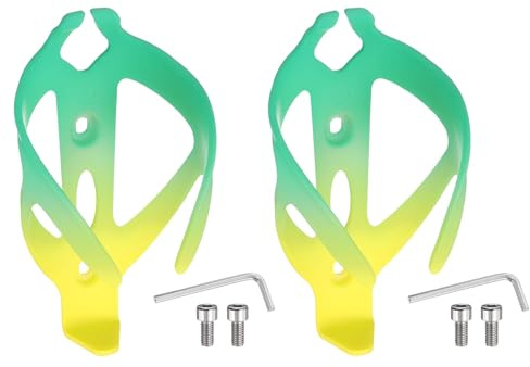 QUARKZMAN 2 Piezas Portabotellas para Bicicleta Ligero De Plástico Soportes para Botella De Bicicleta con Tornillos para MTB Montaña Ruta Gravel Verde