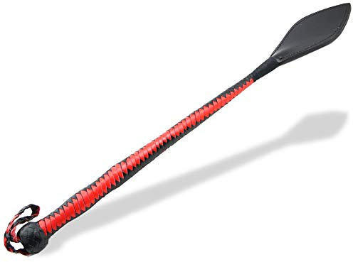 Peitsche Klatsche Lederpaddel Paddel Leder-Gerte 60 cm Leder Fiberglas Profi Kombi