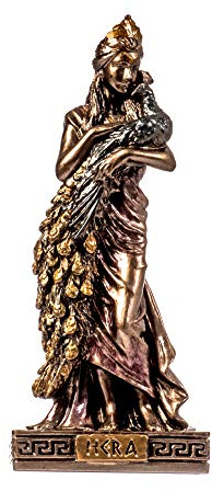 BeautifulGreekStatues Hera déesse du mariage, des femmes, de l'accouchement et de la famille Statue en bronze fondu à froid en miniature 8,5 cm