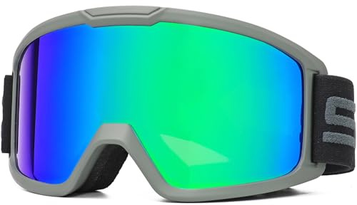 SPOSUNE Ski & Motorcycle ATV Goggles with Anti-fog Dual Lens - Off Road Racing Dirt Bike & Snow Goggles for Men & Women
