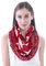 Lina & Lily Damen Loop Schal mit Stern-Print (Dunkelrot)