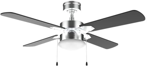 Cecotec - Ventilateur de Plafond avec Lumière EnergySilence Aero 450 IronBlack - 50 W, Diamètre 106 cm, Lampe Intégrée, 3 Vitesses, 4 Pales Réversibles, Mode Été/Hiver