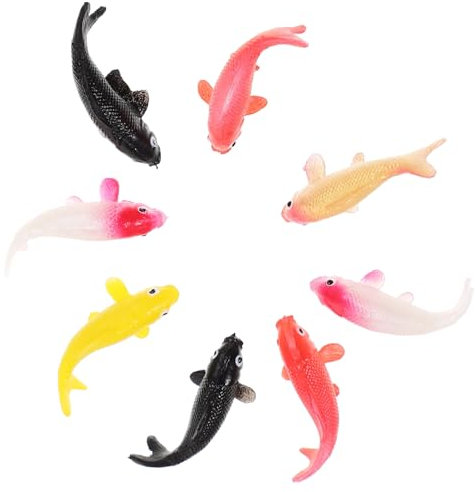 TOYANDONA 8 Stück Mini-Koi-Fische Miniatur- -Figuren 1:12 Koi-Fische Feengarten-Zubehör Für Mikrolandschaften