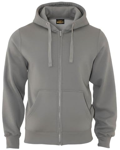 ROCK-IT Apparel Chaqueta con Capucha y Cremallera para Hombre I Sudadera con Capucha de Primera Calidad I Tejido Muy Suave [Talla XS-5XL] Pullover I Colores Último Gris 4XL