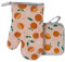 Kitchen Oven Mitts And Pot Holder Set,Heat Resistant Extra Long Oven Gloves & Hot Pads, Used For Chefs To Bake And DIY Cook Cakes Gift,Set of 2(Orange)