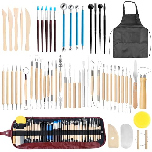 Legpador Modellierwerkzeug, Töpferwerkzeug, Modelierwerkzeugset, Ton Werkzeug, Töpferwerkzeugen, Töpferwerkzeug Set, Sculpting Werkzeug für DIY Kunsthandwerk, Skulptur, Schnitzen, Anfänger, Modellbau