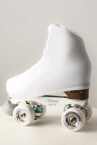 Genérico CRLSPORT Cubre patín para niña y Mujer, Funda Patin, Professional Skating, Patinaje Hielo,artístico o en línea. 180 Densidad. Talla Universal Adulto y niños. Color Blanco.