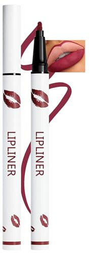 Erinde Wasserfester Lipliner Matte, Waterproof Lip Marker, Long Lasting Lip Pencil, Highly Permanented Lippenkonturenstifte, Natürlicher Smooth Lippenstift #14