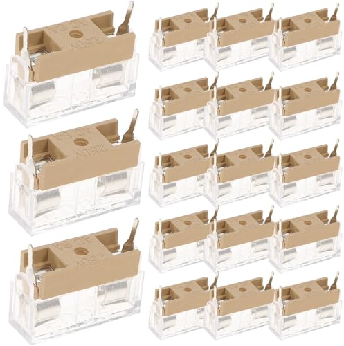 Mipcase 20 Piezas Soporte para Fusibles de Panel PCB con Cubierta Resistente Altas Temperaturas de Unidades para Motos Coches y Equipos Eléctricos