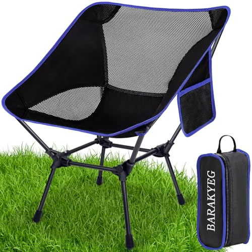 BARAKYEG Silla Plegable Camping,Silla Plegable Ultraligera Compacta Portátil con Bolsa de Almacenamiento portátil Transporte Exteriores,Playa,Jardín,Pesca,Camping,Barbacoa,Picnic Silla,Senderismo