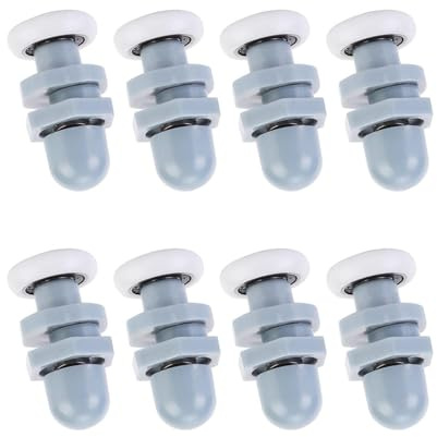 8 ruote multiuso in plastica da 20 mm per box doccia, porte scorrevoli, resistenti, funzionamento silenzioso, accessori di ricambio, rotelle rotonde di ricambio