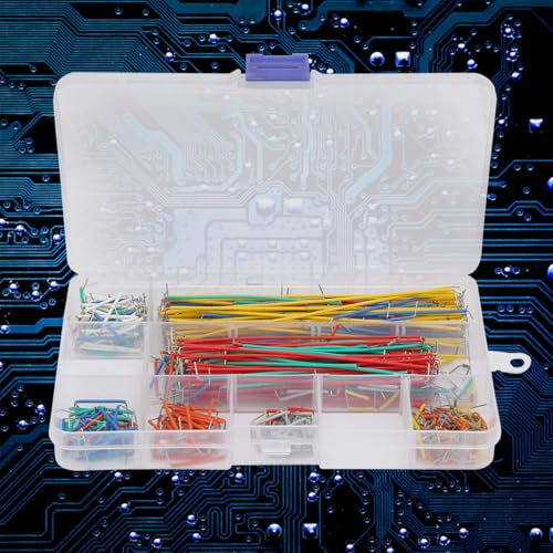 Fafeicy 560pcs Breadboard Jumper Wire Kit, Hook Up Wire Pre Cut Breadboard 14 Lengths Assorted Preformed Breadboard Jumper Wire with Box