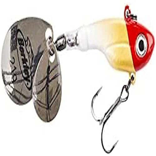Berkley Pulse Spintail, Jig Lure with Spinner Blade & Berkley Fusion Treble Hook - Long Casting Hard Bait for Perch, Trout, Pike, Unisex, Red Head, 21g | 75mm