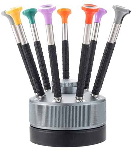 Watch Screwdriver Set with 9pcs Precision Slotted and Phillips，9pcs Different Sizes With 9 Extra Replace Blades Watchmaker Screwdriver Set for Watch/Eyeglass/Jewelry Repair