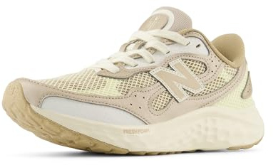 New Balance Women's Fresh Foam Arishi V4 Tiralux Running Shoe, Incense/Angora/Light Gold Metallic, 9 M