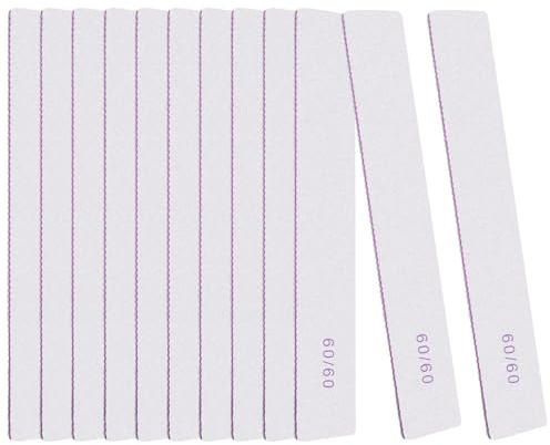 LOPHE 12 lime professionali per unghie, double face, grana 60/60, per unghie, strumenti per manicure, set professionale per nail styling, salone, uso domestico