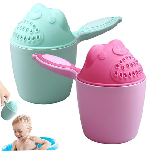 2 Stück Baby Haarwaschbecher, Cartoon Gießkanne Kinder, Haare Waschen Kinderschutz, Kinderwaschbecken Für Badewanne, Augenschutz, Niedlicher Tierbecher Für Kleinkinder, Kinder, Mädchen, Bad,