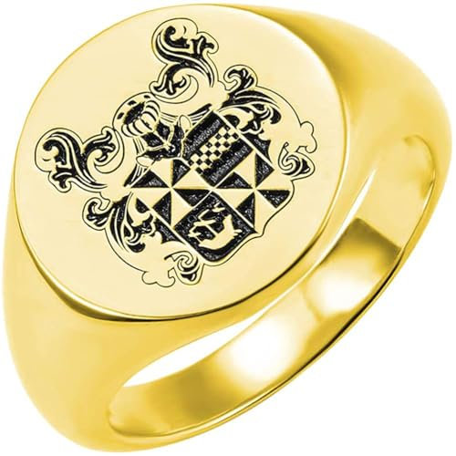 Benutzerdefinierte Familienringe | Erbschmuck Geschenk für Ihn | Personalisierte Crest Ring | Siegelring Crest | Scottish Clan Familienwappen Schmuck | Familienwappen Ringe | Wappen Siegelring (1)