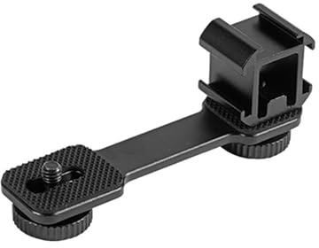 Support de griffe en aluminium pour appareil photo, support d'extension pour flash d'appareil photo, micro avec vis de trépied de 6,35 mm (ST-002)