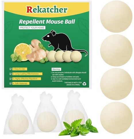 Rekatcher Piege a Rat 4 Pièces Piege a Souris Intérieur/Extérieur, Anti Souris Efficace Contre Rat, Applicable à Cuisine Garage Jardin