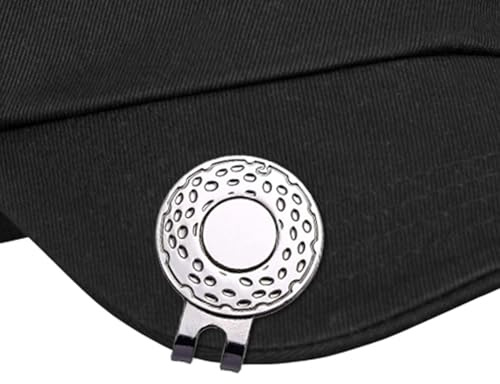 Marquages de golf magnétiques - Clip argenté - Support de chapeau rond - Aide à l'entraînement professionnel, accessoires de pratique d'alignement durable, joueurs, cadeaux de tournoi, amateurs de