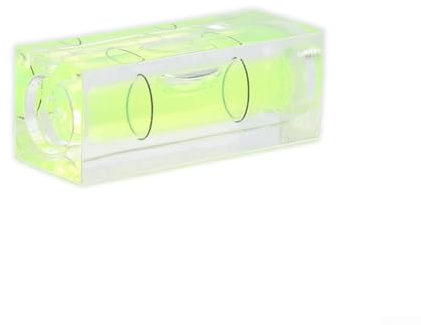 Lot de 10 mini niveaux carrés pour cadres suspendus – Petit niveau à bulles, niveleur tubulaire de 40 mm avec construction acrylique + ABS, vert (5/10 pièces)