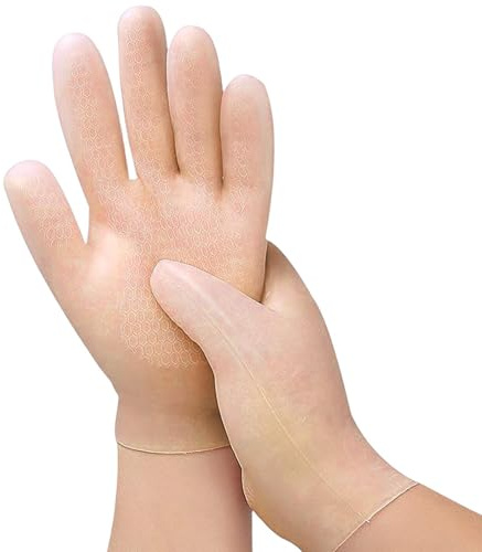Guantes de noche antideslizantes y lavables, guantes de spa para mujeres hidratantes, humedad para dormir para el cuidado de las manos durante la noche, mujeres y hombres