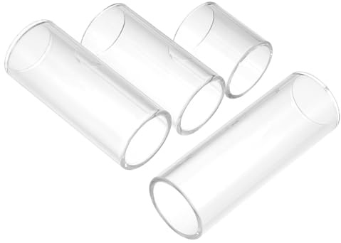 TOYANDONA Guitar Slide Glass Finger Protectors 4Pcs Set Slides for Acoustic Guitar Players Suitable for Performance