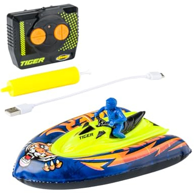 Carson Nano Wave Tiger 2.4G - Ferngesteuertes Boot, RC Boot, Ferngesteuertes Spielzeug für Kinder und Erwachsene, inklusive Fernsteuerung